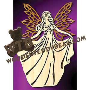 Dancing Fairy #2 | Fretwork Scroll Saw Pattern | Wooden Teddy Bear