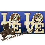Love Baking | Fretwork Scroll Saw Pattern | Wooden Teddy Bear