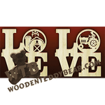 Love Farming | Fretwork Scroll Saw Pattern | Wooden Teddy Bear