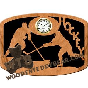 Hockey Clock fretwork scroll saw pattern |The Wooden Teddy Bear