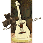 Guitar on Base | Fretwork Scroll Saw Pattern | Wooden Teddy Bear
