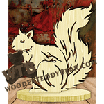 Squirrel on Base | Fretwork Scroll Saw Pattern | Wooden Teddy Bear