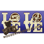 Love Sewing | Fretwork Scroll Saw Pattern | Wooden Teddy Bear