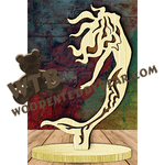 Mermaid on Base | Fretwork Scroll Saw Pattern | Wooden Teddy Bear