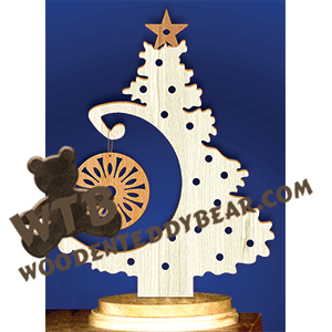 Ornament Tree #11 | Fretwork Scroll Saw Pattern | Wooden Teddy Bear