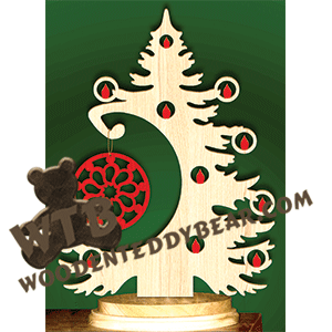 Ornament Tree #13 | Fretwork Scroll Saw Pattern | Wooden Teddy Bear