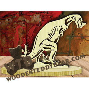 Ceratosaurus on Base | Fretwork Scroll Saw Pattern | Wooden Teddy Bear