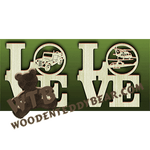 Love Military | Fretwork Scroll Saw Pattern | Wooden Teddy Bear