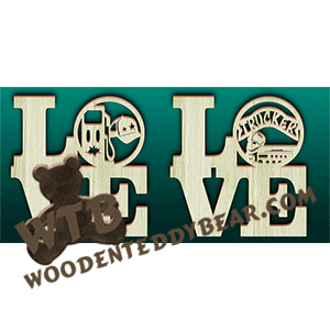 Love Trucking #2 | Fretwork Scroll Saw Pattern | Wooden Teddy Bear