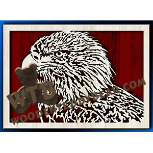 Bald Eagle Portrait | Fretwork Scroll Saw Pattern | Wooden Teddy Bear