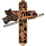 Easter Cross fretwork scroll saw pattern |The Wooden Teddy Bear