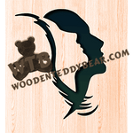 Couple Silhouette | Fretwork Scroll Saw Pattern | Wooden Teddy Bear