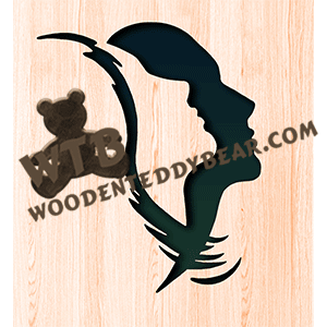 Couple Silhouette | Fretwork Scroll Saw Pattern | Wooden Teddy Bear