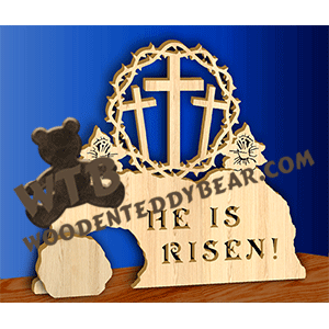 Crown of Thorns Resurrection Tomb | Fretwork Scroll Saw Pattern | Wooden Teddy Bear