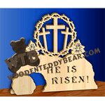 Crown of Thorns Resurrection Tomb | Fretwork Scroll Saw Pattern | Wooden Teddy Bear