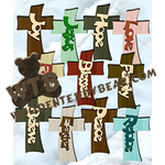Curved Cross Set #2 | Fretwork Scroll Saw Pattern | Wooden Teddy Bear
