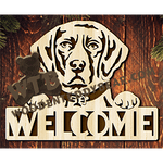 Labrador Welcome | Fretwork Scroll Saw Pattern | Wooden Teddy Bear