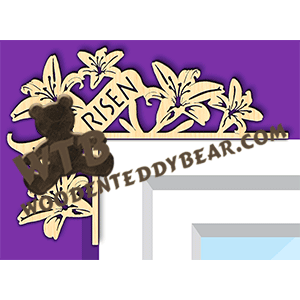 Decorative Corner - Easter #2 | Fretwork Scroll Saw Pattern | Wooden Teddy Bear