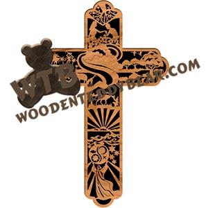 Creation Cross fretwork scroll saw pattern |The Wooden Teddy Bear