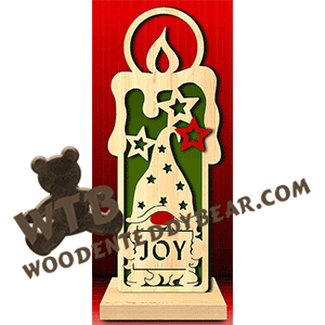 Gnome Candle | Fretwork Scroll Saw Pattern | Wooden Teddy Bear