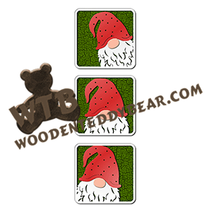 Gnome Triptych | Fretwork Scroll Saw Pattern | Wooden Teddy Bear