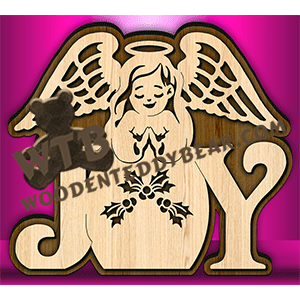 Joy Angel | Fretwork Scroll Saw Pattern | Wooden Teddy Bear