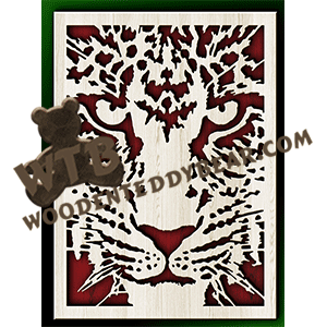 Leopard Face | Fretwork Scroll Saw Pattern | Wooden Teddy Bear