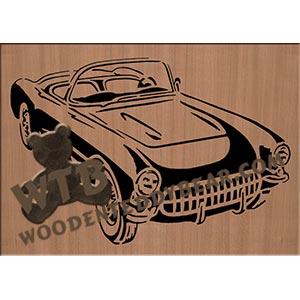 56 Corvette Roadster fretwork scroll saw pattern |The Wooden Teddy Bear