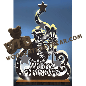 Lighted Snowman | Fretwork Scroll Saw Pattern | Wooden Teddy Bear