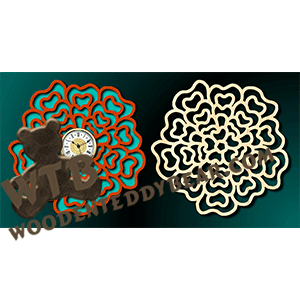 Wall Clock Plaque / Trivet #8 | Fretwork Scroll Saw Pattern | Wooden Teddy Bear