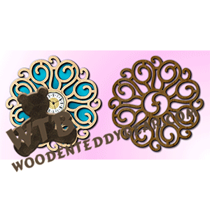 Wall Clock Plaque / Trivet #12 | Fretwork Scroll Saw Pattern | Wooden Teddy Bear