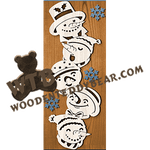 Snow People | Fretwork Scroll Saw Pattern | Wooden Teddy Bear