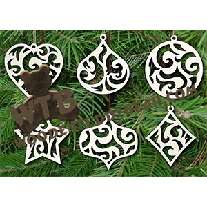 Tribal Ornaments | Fretwork Scroll Saw Pattern | Wooden Teddy Bear