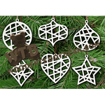 Stylized Ornaments | Fretwork Scroll Saw Pattern | Wooden Teddy Bear