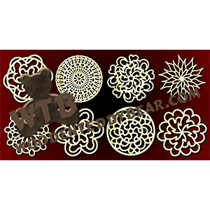 Trivet Set #16 | Fretwork Scroll Saw Pattern | Wooden Teddy Bear