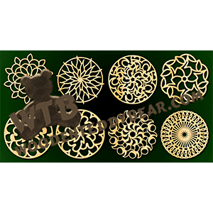 Trivet Set #18 | Fretwork Scroll Saw Pattern | Wooden Teddy Bear