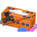 Paw Prints Tissue Box | Fretwork Scroll Saw Pattern | Wooden Teddy Bear