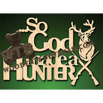 So God Made A Hunter | Fretwork Scroll Saw Pattern | Wooden Teddy Bear