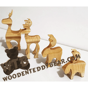 Compound Cut Reindeer | Fretwork Scroll Saw Pattern | Wooden Teddy Bear