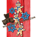Gingerbread Boy Stack | Fretwork Scroll Saw Pattern | Wooden Teddy Bear