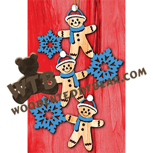 Gingerbread Boy Stack | Fretwork Scroll Saw Pattern | Wooden Teddy Bear