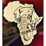 African Elephant | Fretwork Scroll Saw Pattern | Wooden Teddy Bear