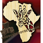African Giraffe | Fretwork Scroll Saw Pattern | Wooden Teddy Bear