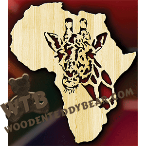 African Giraffe | Fretwork Scroll Saw Pattern | Wooden Teddy Bear
