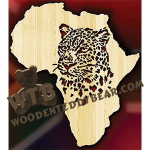 African Leopard | Fretwork Scroll Saw Pattern | Wooden Teddy Bear