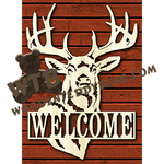 Whitetail Buck Welcome | Fretwork Scroll Saw Pattern | Wooden Teddy Bear