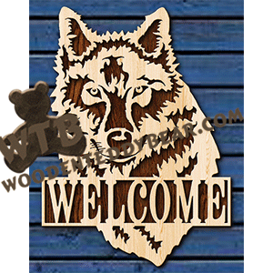 Wolf Welcome | Fretwork Scroll Saw Pattern | Wooden Teddy Bear