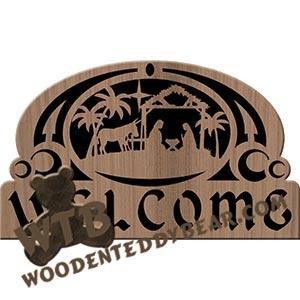 Nativity Welcome fretwork scroll saw pattern |The Wooden Teddy Bear ...
