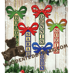 Personalized Letter Tile Ornaments | Fretwork Scroll Saw Pattern | Wooden Teddy Bear