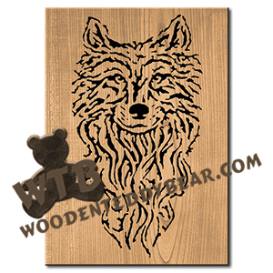 Wolf Portait #2 | Fretwork Scroll Saw Pattern | Wooden Teddy Bear